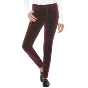 Well Worn Womens 29" In High-Rise Luxe Velvet Tapered Pant Purple Sze 10/30 NWT